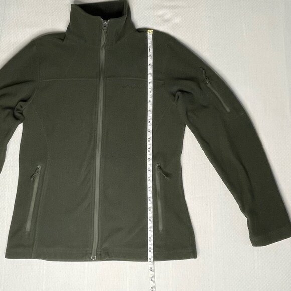 Columbia Olive Green Fleece Zip-Up Jacket – Size Medium - Picture 6 of 10